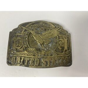 United States Bicentennial 1976 Belt Buckle Flying Eagle CDC Metalworks 1975